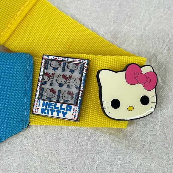 Funko Vintage 90s Style "Whatever" Fanny Pack /Travel Bag Black Yellow Pink Blue - Picture 5 of 12